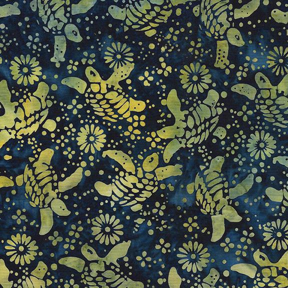 Turtle Cove Stack, Island Batik, 10" Precut Blue Green Coastal Batik Layer Cake Fabric Squares