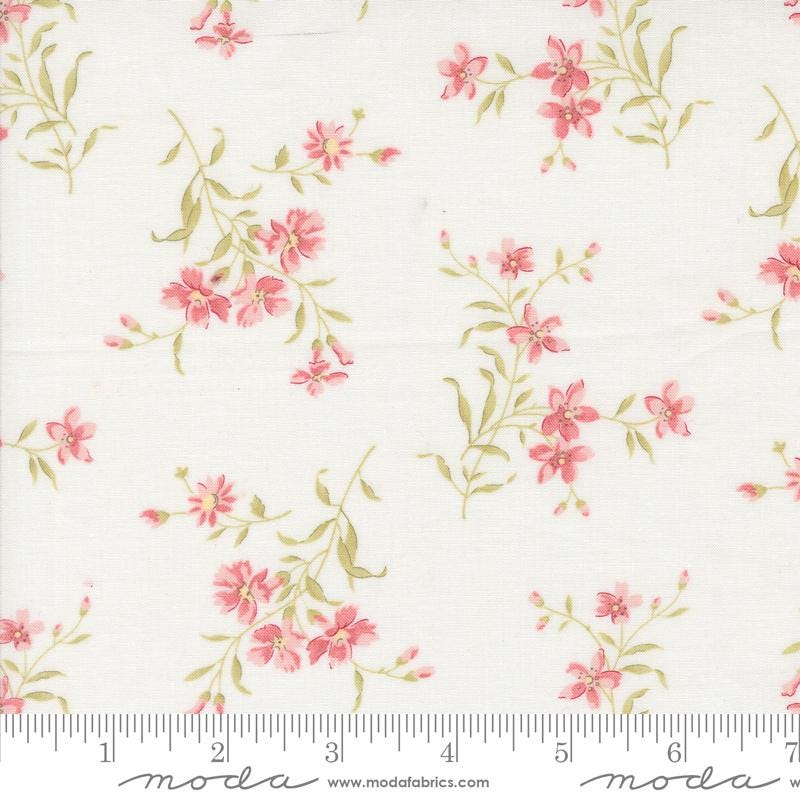 Muse 5" Charm Pack, Moda 44390PP, Neutral Beige Cream Floral 5" Precut Fabric Charm Squares, 3 Sisters