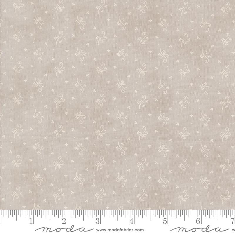 Muse 5" Charm Pack, Moda 44390PP, Neutral Beige Cream Floral 5" Precut Fabric Charm Squares, 3 Sisters