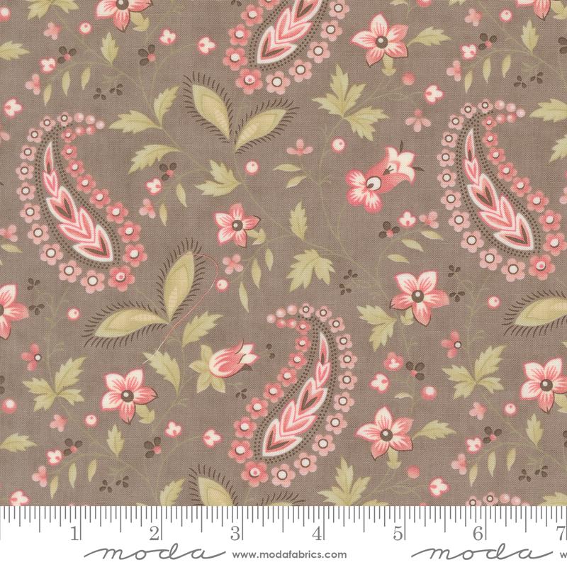 Muse 2.5" Jelly Roll, Moda 44390JR, 2.5" Precut Blue Pink Gray Red Cream Floral Fabric Strips, Jelly Roll Fabric, 3 Sisters