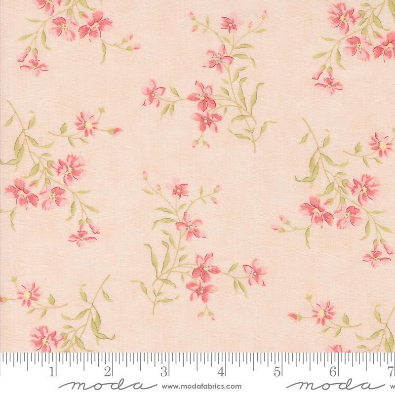 Muse 2.5" Jelly Roll, Moda 44390JR, 2.5" Precut Blue Pink Gray Red Cream Floral Fabric Strips, Jelly Roll Fabric, 3 Sisters