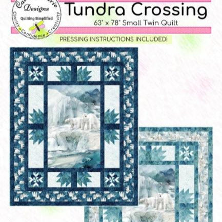 Tundra Crossing Panel Frame Quilt Pattern, Cathey Marie Designs CMD320 PTN3516, Fabric Panel Friendly Throw Quilt Pattern