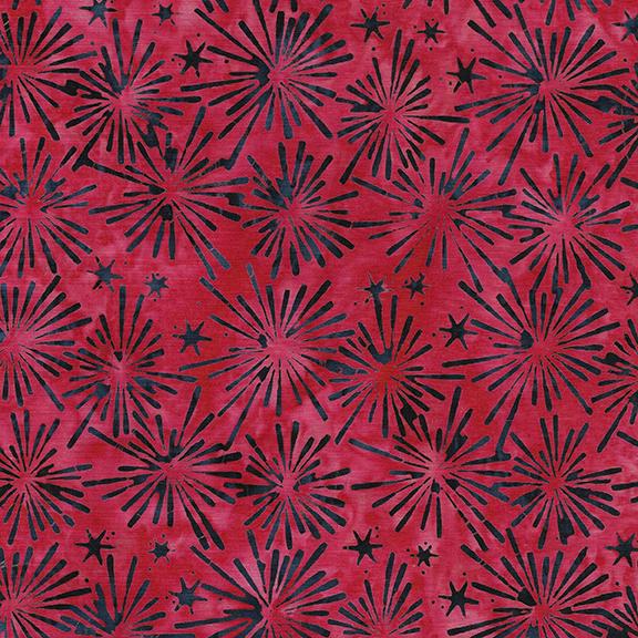 Jubilee Strip Pack, Island Batik, 2.5" Precut Patriotic Batik Fabric Strips, Red White Blue Batiks