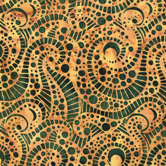 Earth Essence Stack, Island Batik, 10" Precut Fabric Squares, Green Brown Beige Batik Fabric Squares
