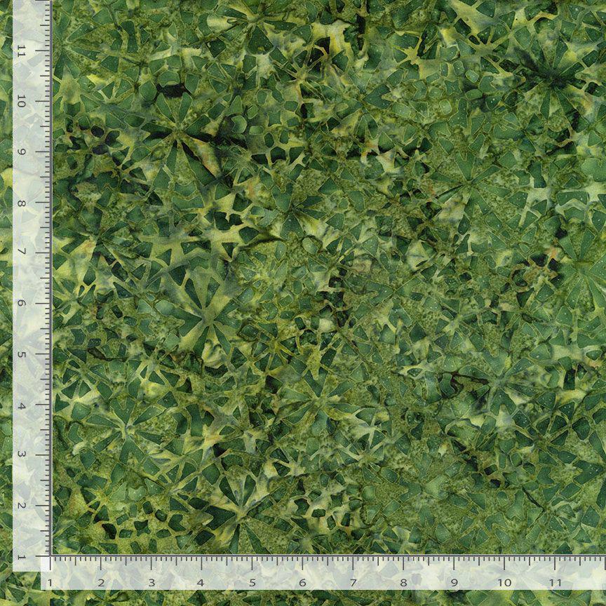 Tonga Forest Floor Batik - Dark Green Tonal Texture Batik Fabric, Timeless Treasures B4906-Pine, Forest Floor Pinwheel, By the Yard