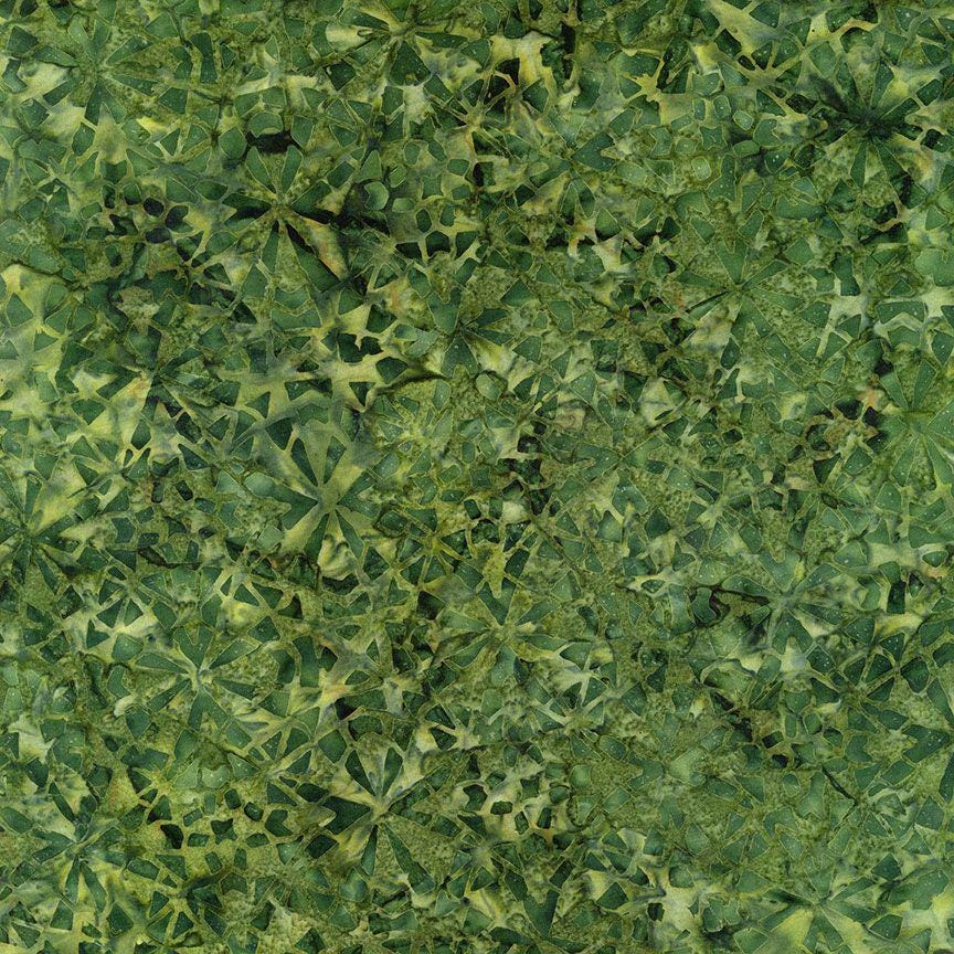 Tonga Forest Floor Batik - Dark Green Tonal Texture Batik Fabric, Timeless Treasures B4906-Pine, Forest Floor Pinwheel, By the Yard