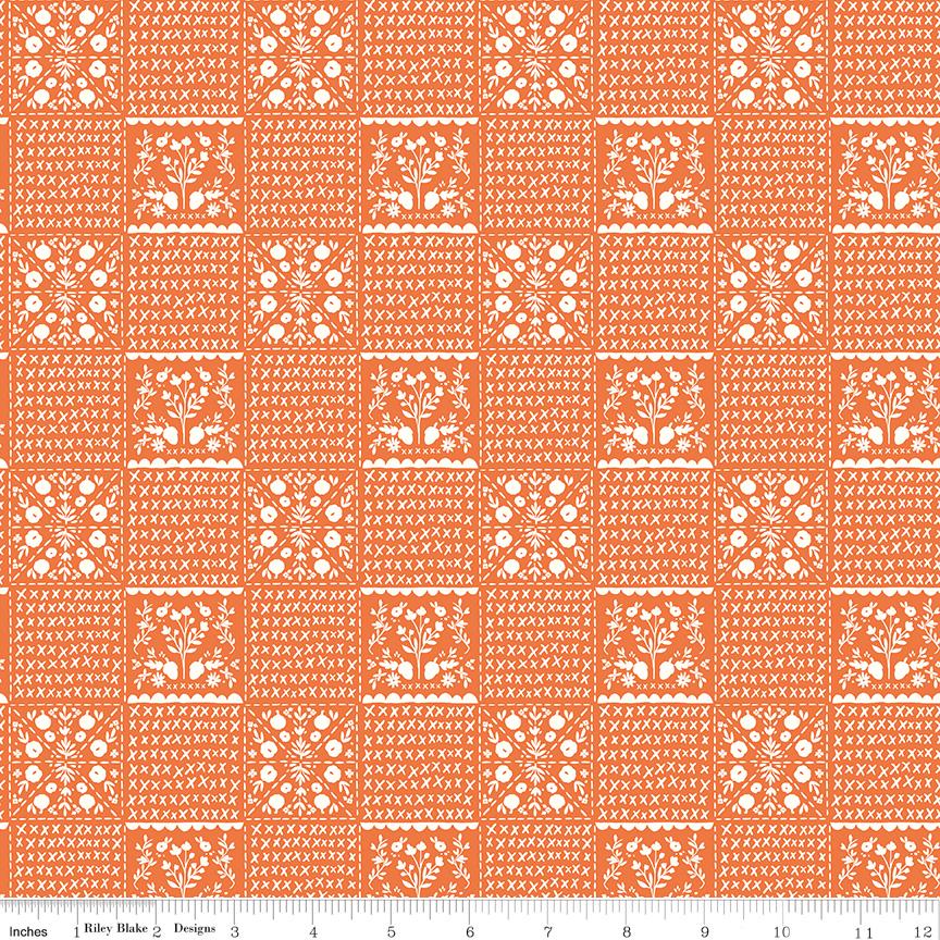 Happy Fall Days 5" Stacker, Riley Blake 5-16340-42, 5" Precut Autumn Fall Floral Fabric Squares Stacker, Kelsey Carlson