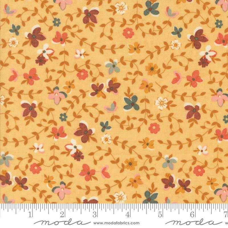 Acorn Hollow 5" Charm Pack, Moda 30760PP, Modern Autumn Fall Floral Charm Pack Fabric, BasicGrey