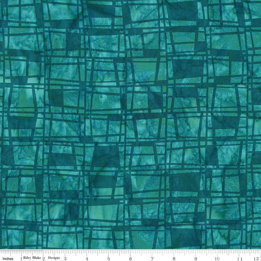 Expressions Batiks - Retro Revival 5" Stacker, Riley Blake 5-23276-42, 5" Precut Mid Century Modern Teal Orange Green Batik Fabric Squares