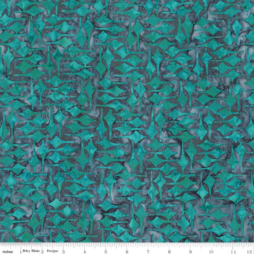 Expressions Batiks Retro Revival Rolie Polie, Riley Blake RP-23276-40, 2.5" Precut Teal Orange Green Blue Red Batik Fabric Strips