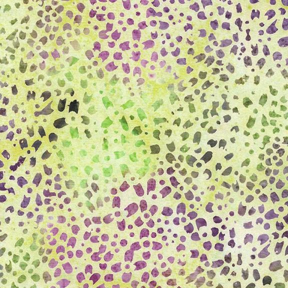 Meadow Hues Strip Pack, Island Batik, Batik Jelly Roll, 2.5" Precut Pink Green Purple Batik Fabric Strips