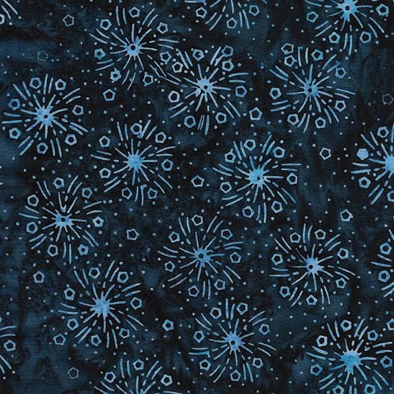 Jubilee Strip Pack, Island Batik, 2.5" Precut Patriotic Batik Fabric Strips, Red White Blue Batiks