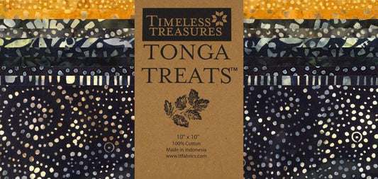 Tonga Amber Batik 10" Squares, Timeless Treasures Treat-Square42 Amber, 10" Precut Gold Tan Black Cream Batik Quilt Fabric Squares