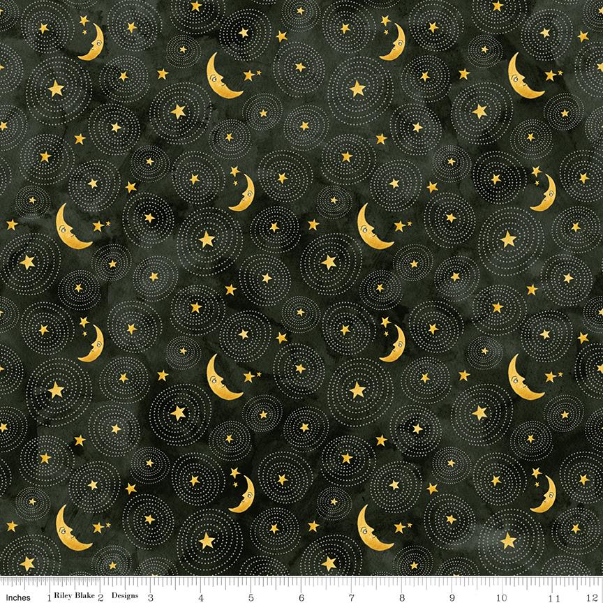 Ghoul Friends Rolie Polie, Riley Blake RP-16050-40, 2.5" Precut Whimsical Halloween Witch Fabric Strip Roll, Teresa Kogut