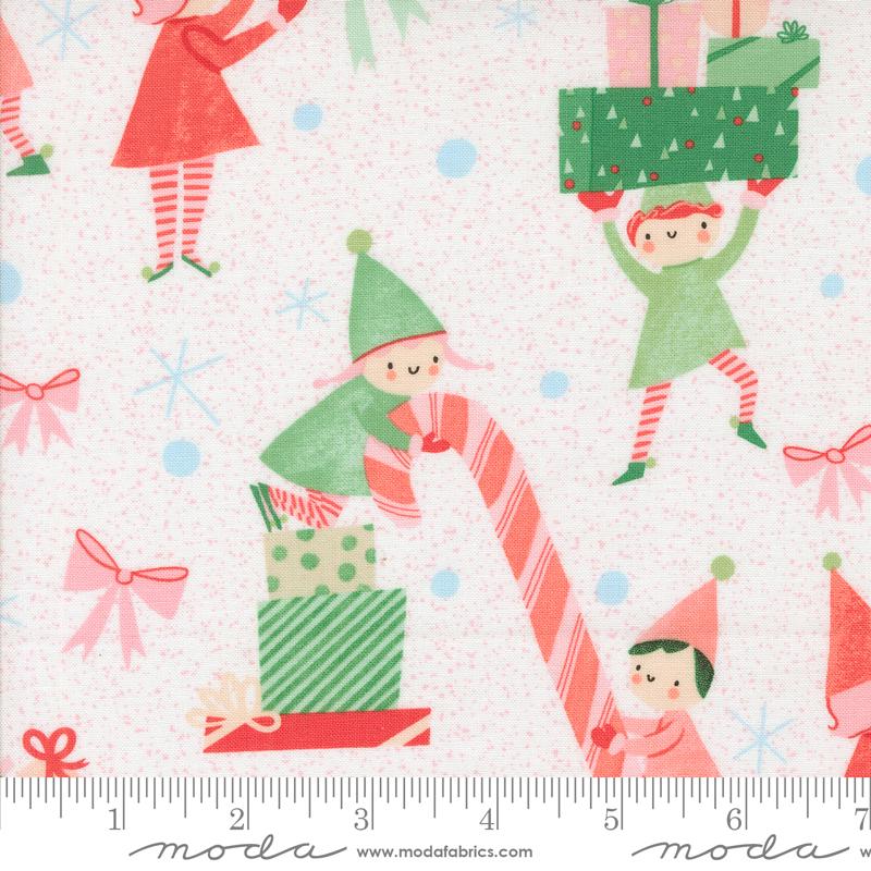 Tiny Christmas 5" Charm Pack, Moda 37130PP, 5" Precut Christmas Xmas Quilt Fabric Squares, Lizzy House