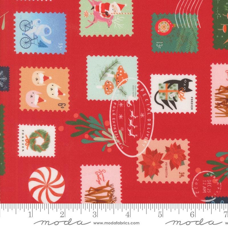 Tiny Christmas 5" Charm Pack, Moda 37130PP, 5" Precut Christmas Xmas Quilt Fabric Squares, Lizzy House