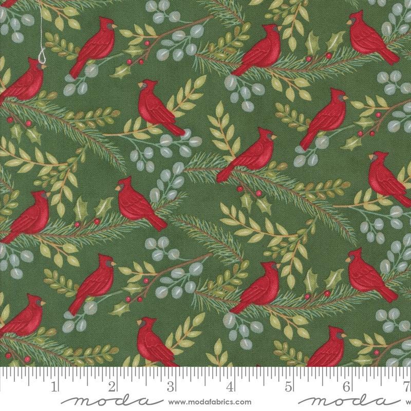 Winter Friends 5" Charm Pack, Moda 56130PP, 5" Precut Christmas Xmas Cardinals Charm Pack Fabric Squares, Deb Strain