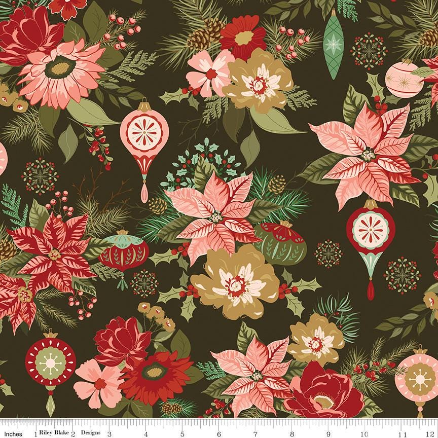 Glisten 10" Stacker, Riley Blake 10-16220-42, 10" Precut Christmas Xmas Fabric Squares, Christmas Layer Cake, Sandy Gervais