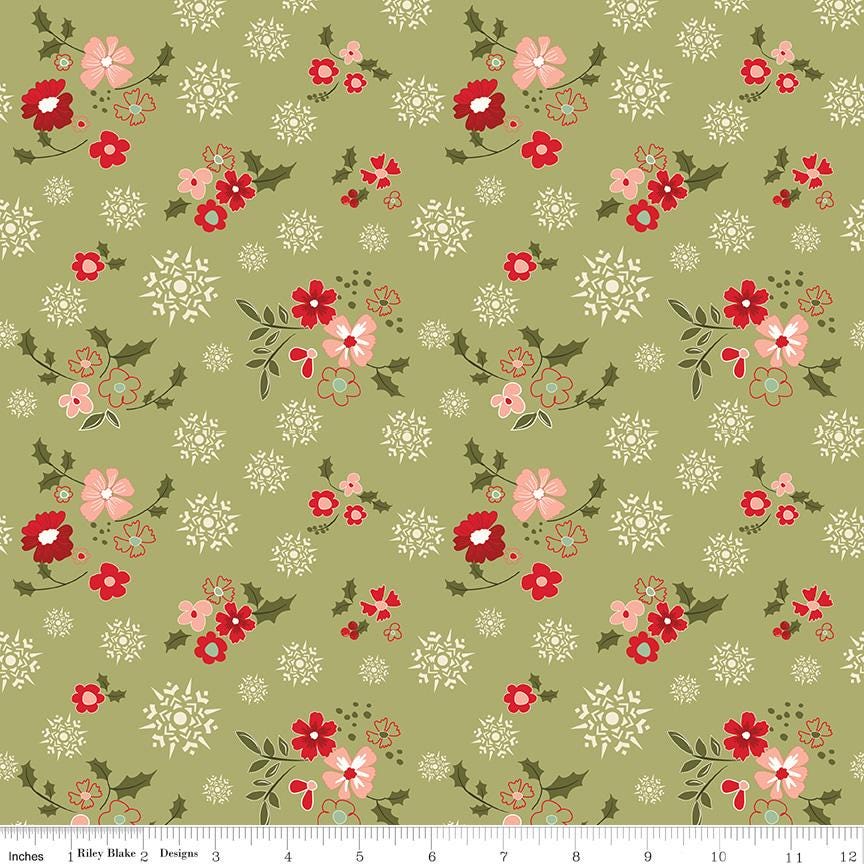 Glisten 10" Stacker, Riley Blake 10-16220-42, 10" Precut Christmas Xmas Fabric Squares, Christmas Layer Cake, Sandy Gervais