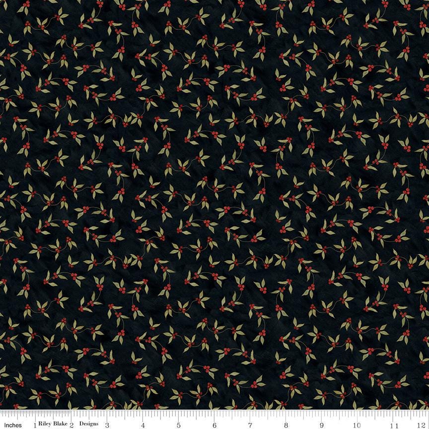 Naughty or Nice 18 Fat Quarter Bundle, Riley Blake FQ-16260-18, 18 x 22 Fabric Cut, Whimsical Primitive Christmas Santa Fabric, Teresa Kogut