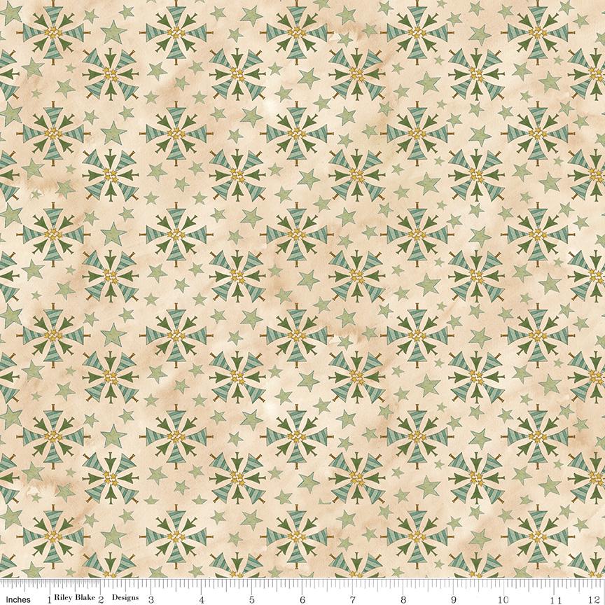 Naughty or Nice 18 Fat Quarter Bundle, Riley Blake FQ-16260-18, 18 x 22 Fabric Cut, Whimsical Primitive Christmas Santa Fabric, Teresa Kogut
