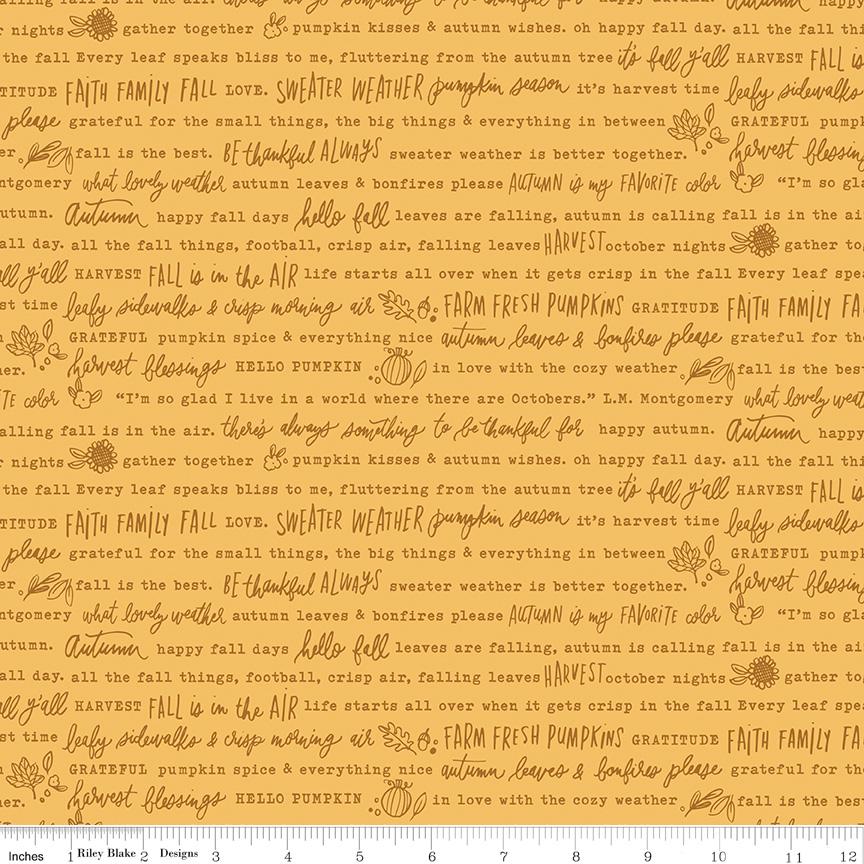 Happy Fall Days 5" Stacker, Riley Blake 5-16340-42, 5" Precut Autumn Fall Floral Fabric Squares Stacker, Kelsey Carlson