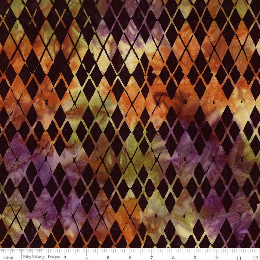 Expressions Batiks - Fright this Way 10" Stacker, Riley Blake 10-23340-42, 10" Precut Halloween Monsters Batik Fabric Squares, Sandy Gervais