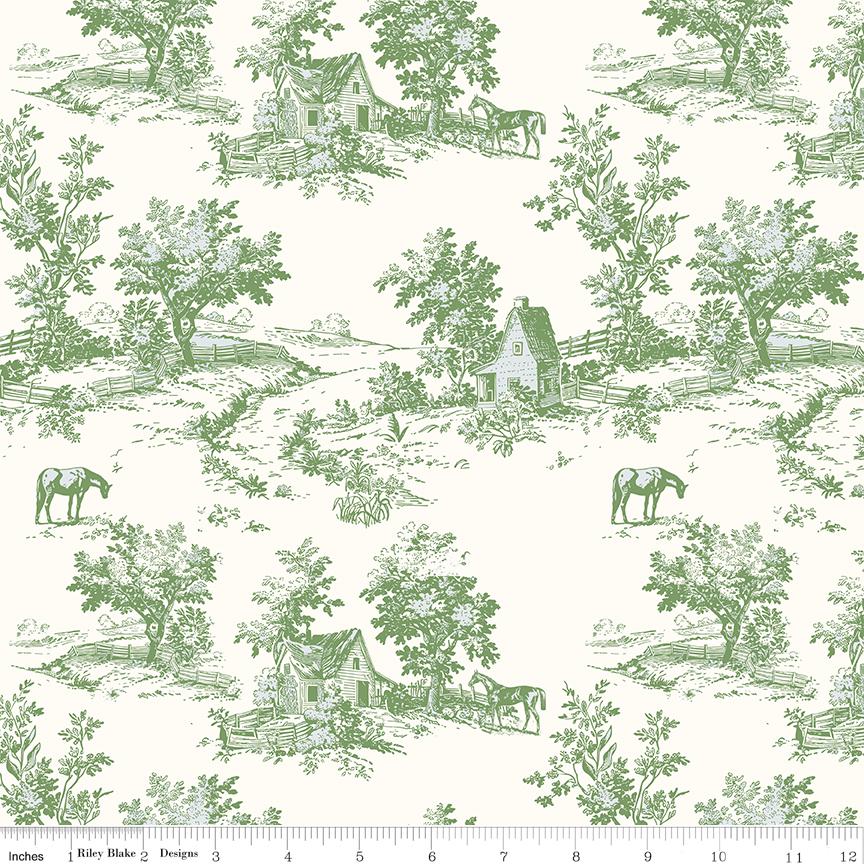 Bluegrass Charm 5" Stacker, Riley Blake 5-16390-42, 5" Precut Kentucky Derby Horses Floral Quilt Fabric Squares, Melissa Mortenson