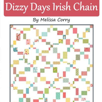Dizzy Days Irish Chain Quilt Pattern, Busy Hands Quilts BUS104, Layer Cake Yardage Friendly Baby Throw Twin Queen King Bed Quilt Pattern