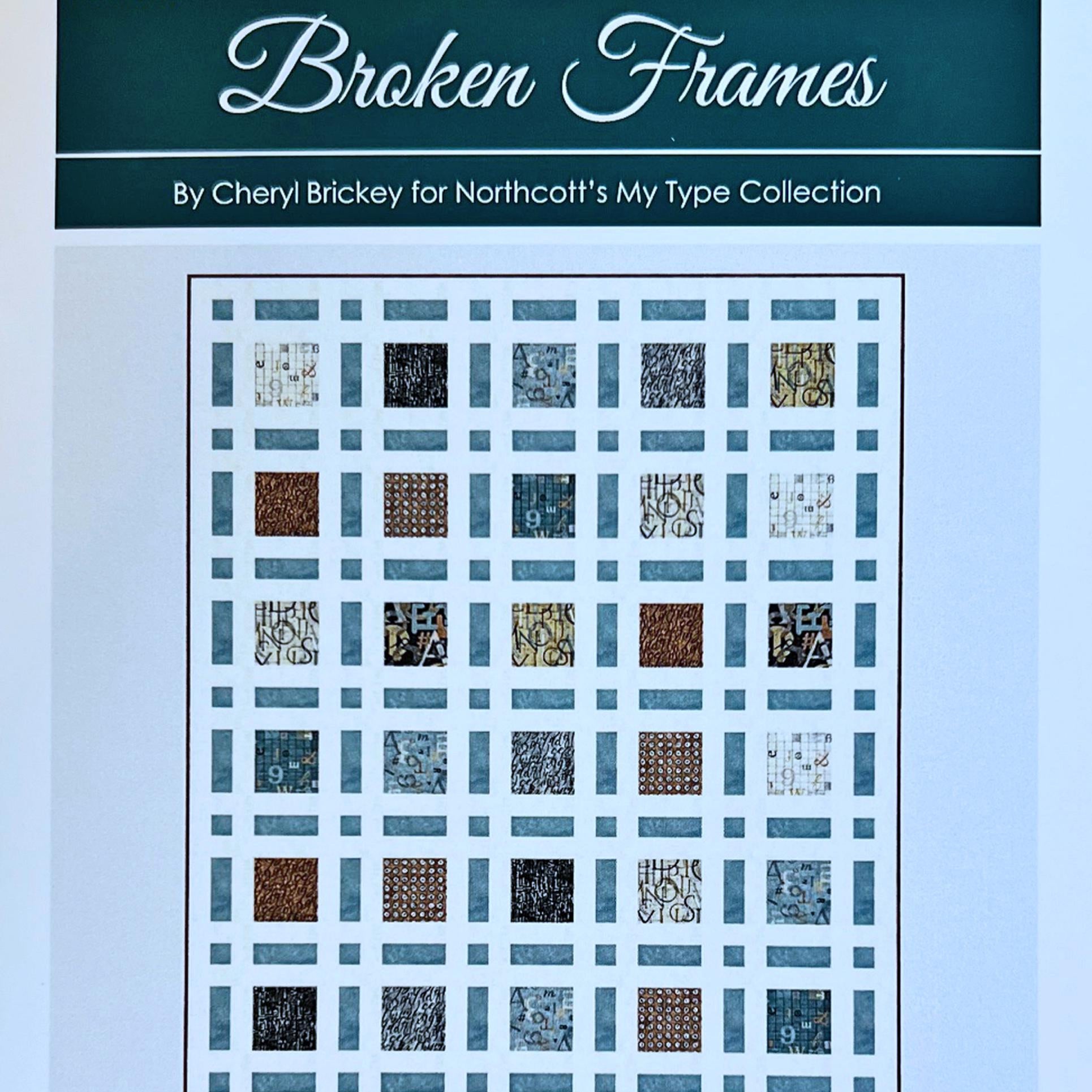 Broken Frames Quilt Pattern, Meadow Mist Designs PTNP098, 5" Precut Charm Squares Friendly Baby Throw Twin Quilt Pattern