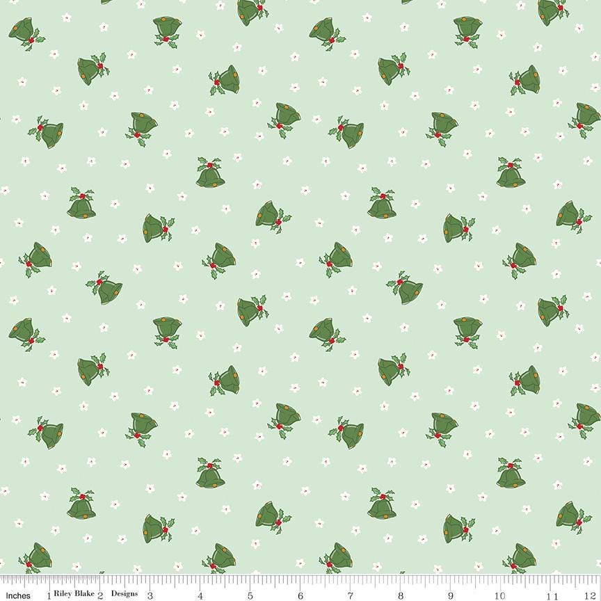 Mistletoe and Holly 10" Stacker, Riley Blake 10-16400-42, 10" Precut Christmas Xmas Floral Fabric Squares, Beverly McCullough