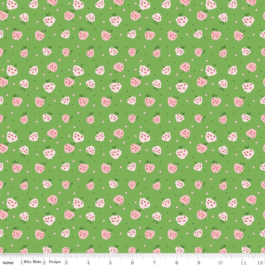 Summer Skies and Fireflies 5" Stacker, Riley Blake 5-16370-42, 5" Precut Pink Green Blue Yellow Floral Charm Fabric Squares, Gracey Larson