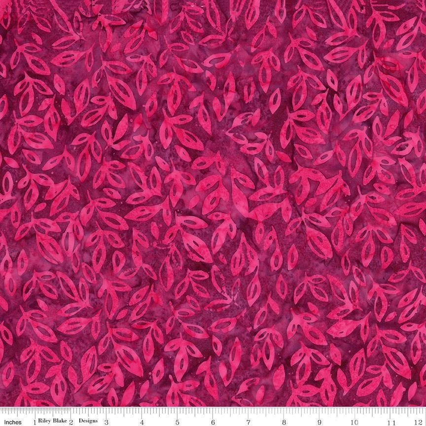 Expressions Batiks - A New Day 5" Stacker, Riley Blake 5-23294-42, 5" Precut Pink Blue Green Yellow Floral Batik Fabric Squares