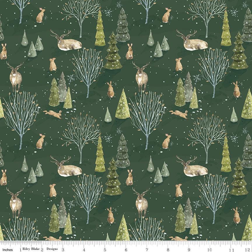 Santa's Tree Farm 2.5" Rolie Polie, Riley Blake RP-16450-40, 2.5" Precut Red Green Blue Christmas Fabric Strips, Lisa Audit