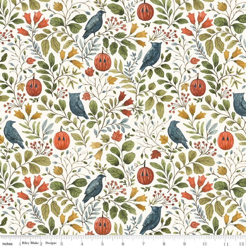 Trick or Treat 21 Fat Quarter Bundle, Riley Blake FQ-15960-21, Precut 18 x 22 Halloween Fat Quarter Bundle, Lisa Audit