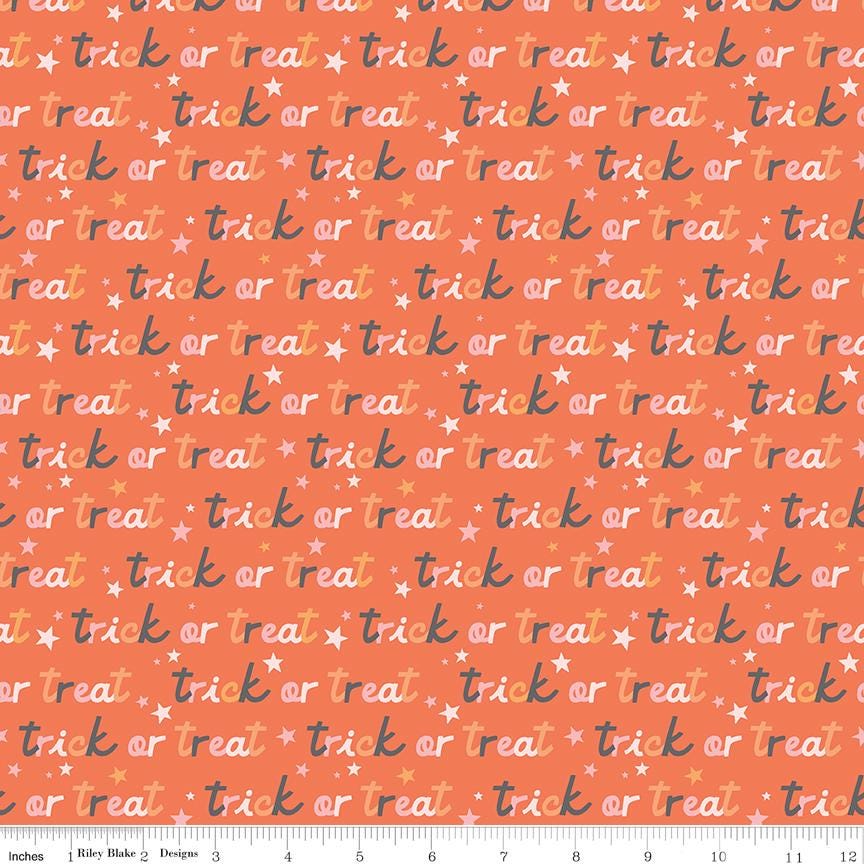 Hey Pumpkin 24 Fat Quarter Bundle, Riley Blake FQ-16030-24, Precut 18 x 22 Pink Orange Black Halloween Fat Quarter Bundle, My Mind's Eye