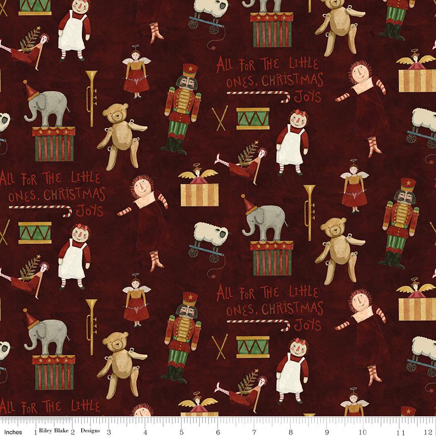 Naughty or Nice 10" Stacker, Riley Blake 10-16260-42, Whimsical Santa Christmas Xmas Quilt Fabric Squares, Teresa Kogut