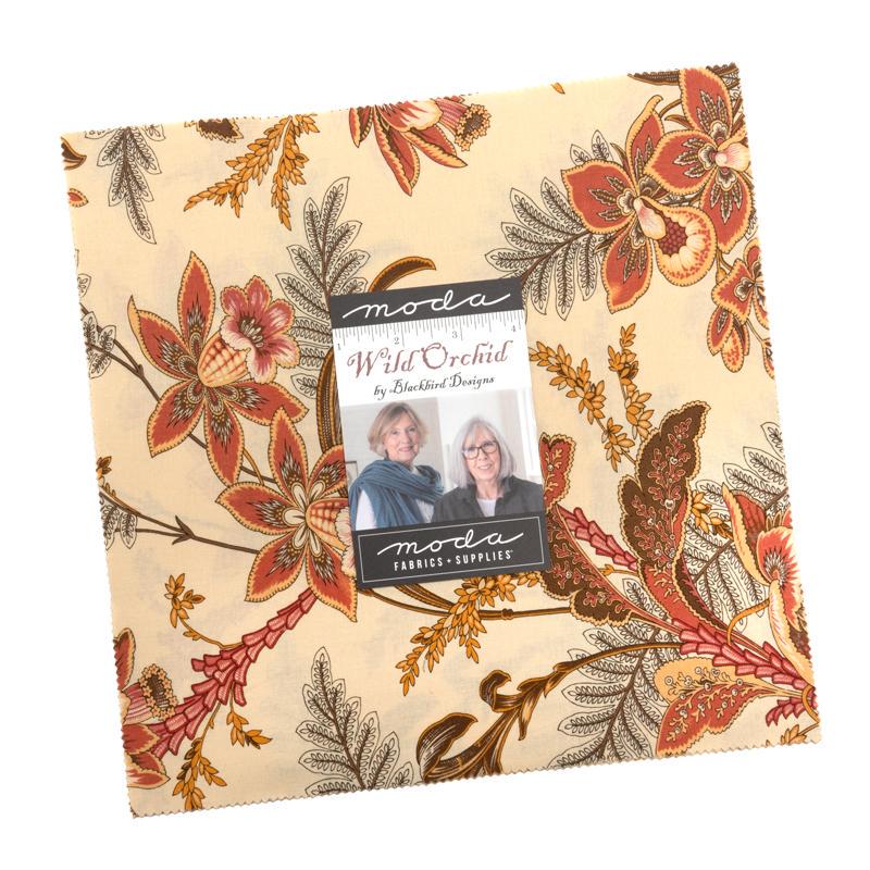 Wild Orchard 10" Charm Pack, Moda 2770PP, 10" Precut Autumn Fall Floral Charm Pack Fabric Squares, Blackbird Designs