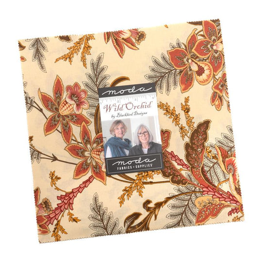 Wild Orchard 10" Charm Pack, Moda 2770PP, 10" Precut Autumn Fall Floral Charm Pack Fabric Squares, Blackbird Designs