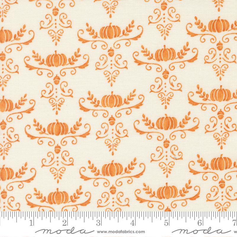 I Love Fall Most of All 5" Charm Pack, Moda 56140PP, 5" Precut Blue Orange Autumn Fall Pumpkins Charm Pack Fabric Squares, Deb Strain
