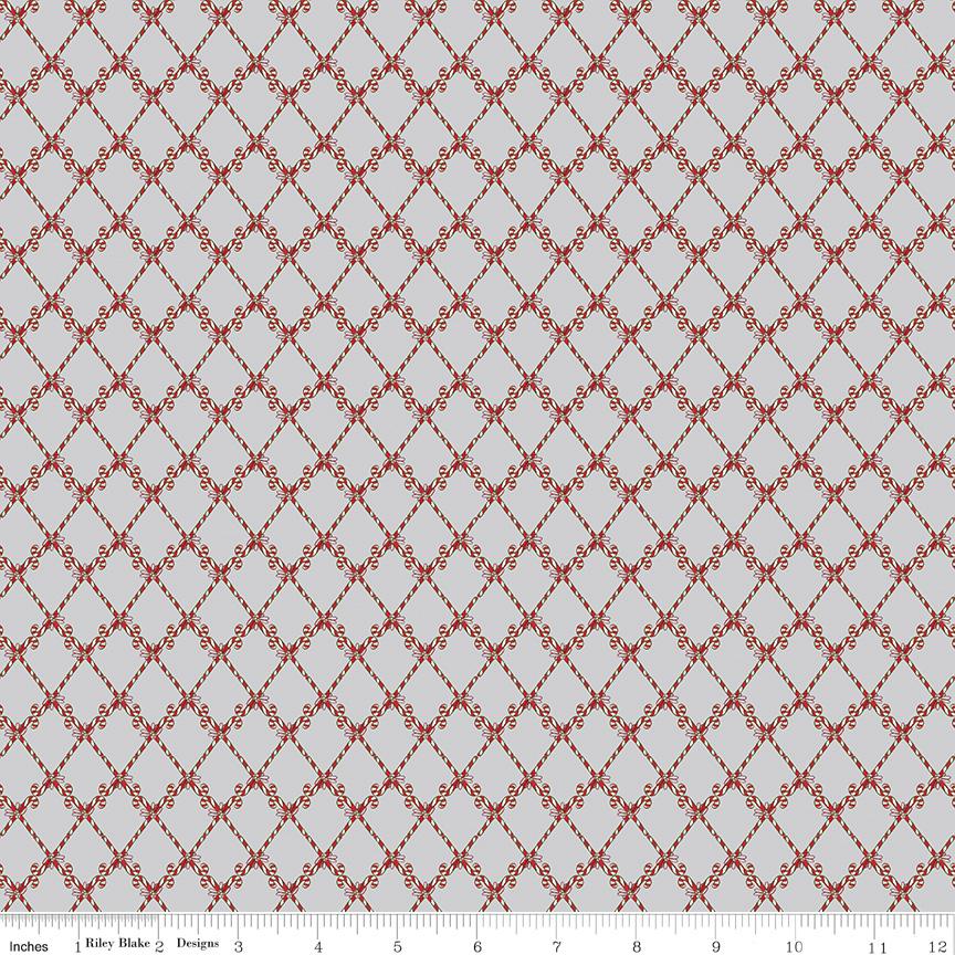 Mistletoe and Holly 5" Stacker, Riley Blake 5-16400-42, 5" Precut Christmas Xmas Floral Fabric Squares, Beverly McCullough