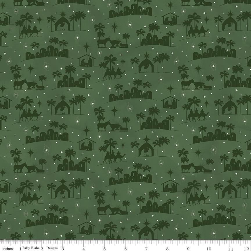 Come Let Us Adore Him 5" Stacker, Riley Blake 5-16310-42, 5" Precut Christmas Xmas Nativity Fabric Squares, Tara Reed, Riley Blake