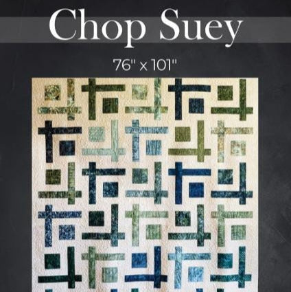 Chop Suey Quilt Pattern, 4th and Main 4MD-001, 2.5" Precut Strips 5" Charm Squares Friendly Modern Throw Bed Quilt Pattern