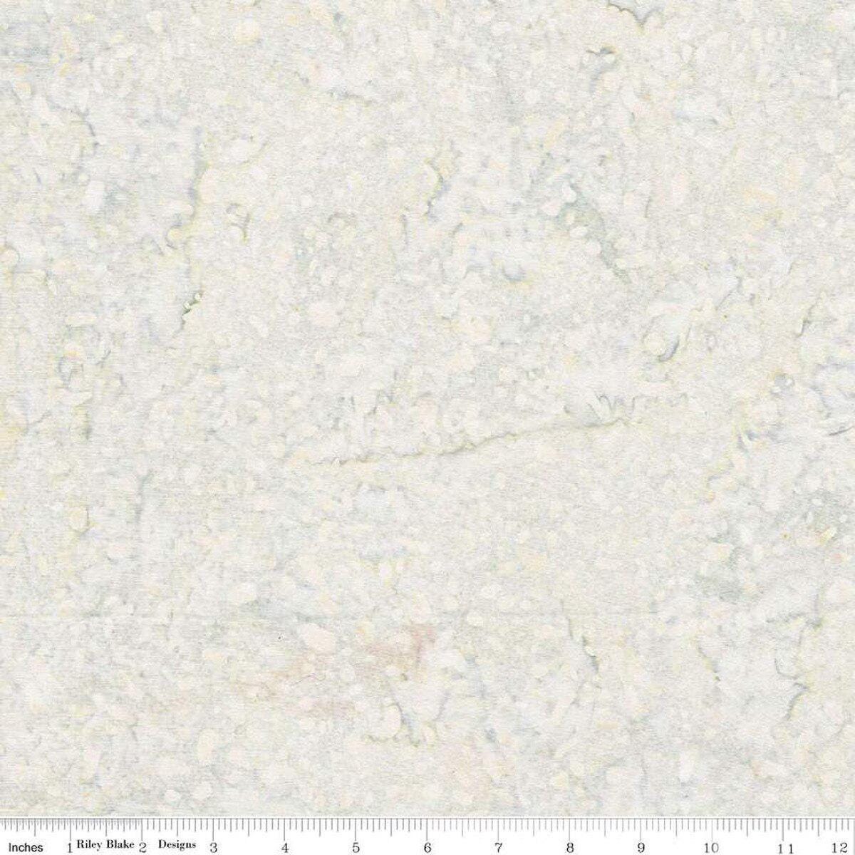 REMNANT 32" of Expressions Batiks Elementals Terrazzo - Fog Gray Batik Fabric, Riley Blake BT21800-150, Mottled Blue Gray Off White Batiks