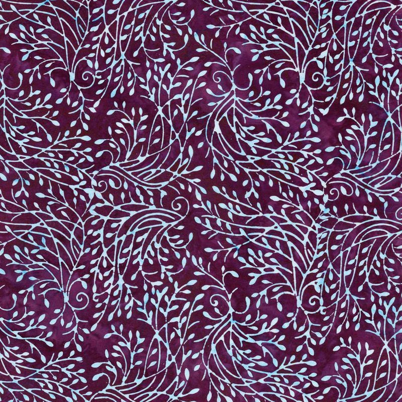 Expressions Batiks - Divine Vines 5" Stacker, Riley Blake 5-23304-42, 5" Precut Teal Black Brown Gray Batik Fabric Squares