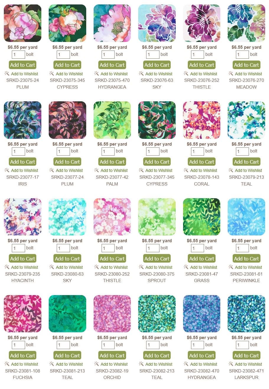 Bella Blossoms Charm Squares, Robert Kaufman CHS-1298-42, 5" Precut Pink Blue Modern Floral Charm Pack Fabric Squares