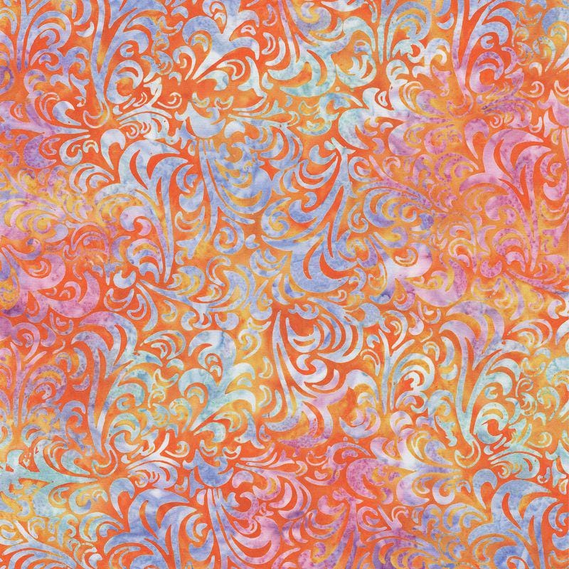 Expressions Batiks - Elementals Twirl and Swirl 5" Stacker, Riley Blake 5-21901-42, 5" Precut Multicolored Batik Fabric Squares