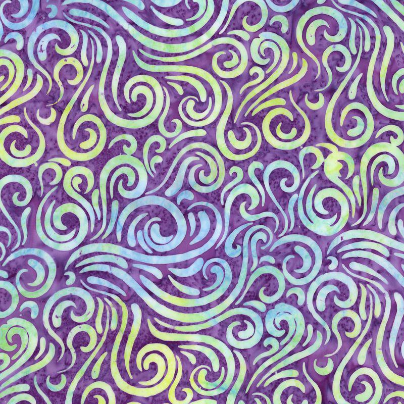 Expressions Batiks - Daisy Dots 5" Stacker, Riley Blake 5-23406-42, 5" Precut Blue Pink Purple Green Floral Batik Fabric Squares