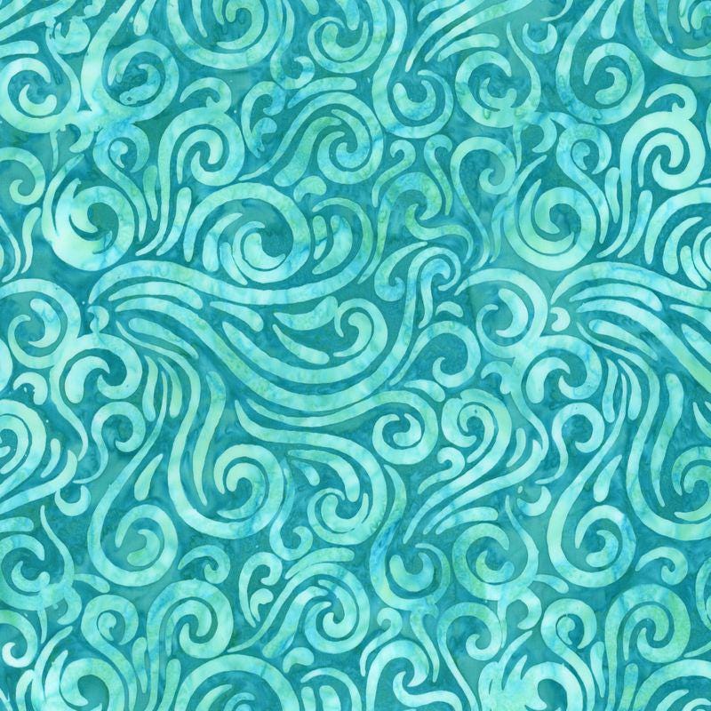 Expressions Batiks - Daisy Dots 5" Stacker, Riley Blake 5-23406-42, 5" Precut Blue Pink Purple Green Floral Batik Fabric Squares