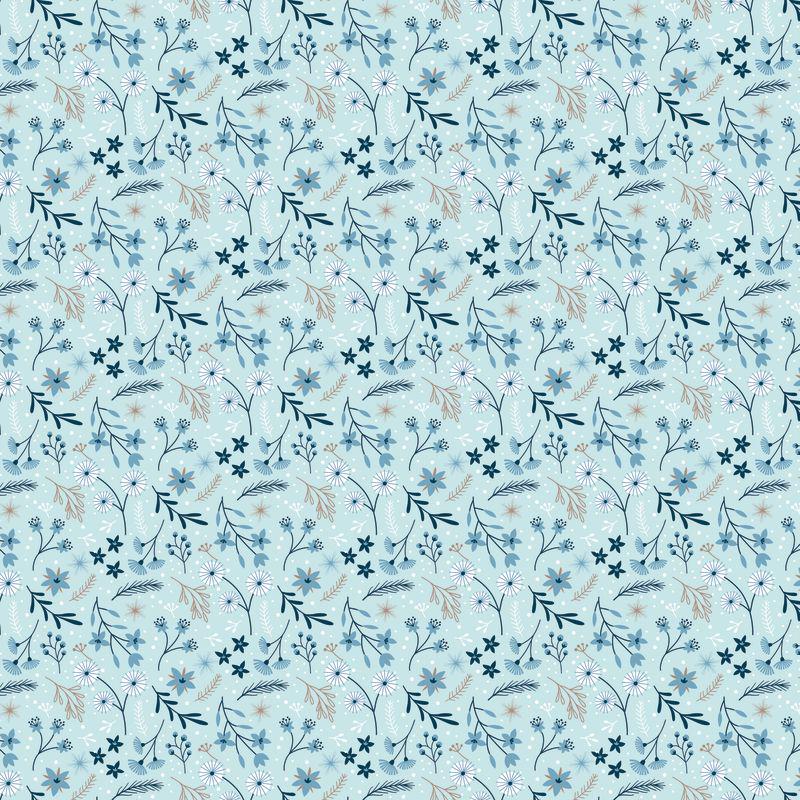 Winter Magic 5" Stacker, Riley Blake 5-16360-42, Precut 5" Blue White Winter Polar Bears Penguins Reindeer Fabric Squares, Dani Mogstad
